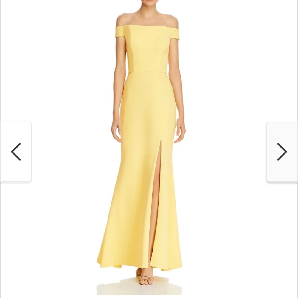 Aqua brand new off the shoulder dress lemon color